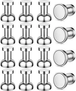 Fridge Magnets, Whiteboard Magnets, 16 Pack Silver Fridge Magnets, Whiteboard Magnets, 16 Pack Silver