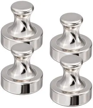 Heavy Duty Magnetic Push Pins - Refrigerator & Whiteboard Magnets, Pack of 4 Heavy Duty Magnetic Push Pins - Refrigerator & Whiteboard Magnets, Pack of 4