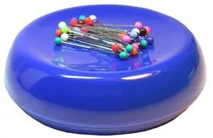 Magnetic Sewing Pincushion with 50 Plastic Head Pins Magnet Pin Organizer for Quilting, Embroidery, Needles, Bobby Pins, & Craft Storage, Blue Magnetic Sewing Pincushion with 50 Plastic Head Pins Magnet Pin Organizer for Quilting, Embroidery, Needles, Bobby Pins, & Craft Storage, Blue