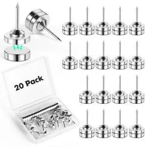 20 Sets Magnetic Push Pins, Silver Magnetic Tacks, Thumbtacks for Hanging, Poster Hanger, Push Pin Plips, Thumb Tacks for Wall, Push Pins for Bulletin Board Cork Board, Cubicle Accessories 20 Sets Magnetic Push Pins, Silver Magnetic Tacks, Thumbtacks for Hanging, Poster Hanger, Push Pin Plips, Thumb Tacks for Wall, Push Pins for Bulletin Board Cork Board, Cubicle Accessories