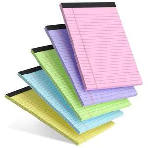 5pcs Colored Note Pads 5x8 College Ruled Small Legal Pads Paper Notepads 5 Pack Study Back Writing Pads 5 x 8 Paper Pads Perforated Narrow Ruled Pads of Paper 30 Sheets/Pack 5pcs Colored Note Pads 5x8 College Ruled Small Legal Pads Paper Notepads 5 Pack Study Back Writing Pads 5 x 8 Paper Pads Perforated Narrow Ruled Pads of Paper 30 Sheets/Pack