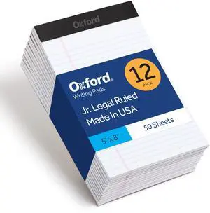 Legal Pads, 12 Pack, Premium Note Pads, 50 Legal Ruled 5" x 8" Sheets, Bright White Paper with Firm Back, Small Portable Notepads Legal Pads, 12 Pack, Premium Note Pads, 50 Legal Ruled 5" x 8" Sheets, Bright White Paper with Firm Back, Small Portable Notepads