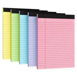 5pcs Legal Pads 8.5 x 11, Color Notepads 8.5 x 11 In, Perforate Wide Ruled 5pcs Legal Pads 8.5 x 11, Color Notepads 8.5 x 11 In, Perforate Wide Ruled