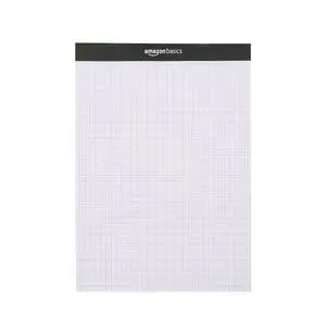 Quad-Ruled Graph Paper Pad with Sturdy Back, Perforated, 8.5" x 11.75", White, 100 Sheets/Pad, 2-Pack Quad-Ruled Graph Paper Pad with Sturdy Back, Perforated, 8.5" x 11.75", White, 100 Sheets/Pad, 2-Pack