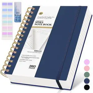 Spiral Notebook Journal,360 Pages College Ruled Notebook, Lined Thick Journals for Women Men,A5 Thick Spiral Journal for Writing,100GSM Paper, Spiral Notebooks for Work School 5.5"x8.5" Blue Spiral Notebook Journal,360 Pages College Ruled Notebook, Lined Thick Journals for Women Men,A5 Thick Spiral Journal for Writing,100GSM Paper, Spiral Notebooks for Work School 5.5"x8.5" Blue