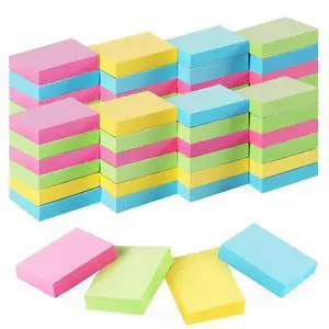 50 Pack Mini Sticky Notes 1.5x2 in, 5000 Sheets Small Self-Stick Note, 4 Colors Sticky Pad Bulk, Easy to Post for Office, School, Home 50 Pack Mini Sticky Notes 1.5x2 in, 5000 Sheets Small Self-Stick Note, 4 Colors Sticky Pad Bulk, Easy to Post for Office, School, Home
