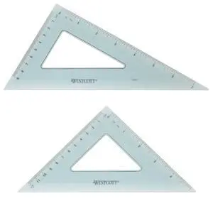 Triangular Scale Ruler Set, 30/60- and 45/90-Degrees, Back-to-School, School Supplies, Classroom Supplies, 2-Pack Triangular Scale Ruler Set, 30/60- and 45/90-Degrees, Back-to-School, School Supplies, Classroom Supplies, 2-Pack