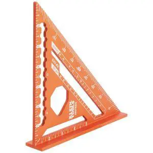 9357SSQ Rafter Square, 7-Inch, Double Laser Etched Aluminum, Multi-Functional, Carpenter Measuring Layout Tool, Triangle Ruler for Woodworking 9357SSQ Rafter Square, 7-Inch, Double Laser Etched Aluminum, Multi-Functional, Carpenter Measuring Layout Tool, Triangle Ruler for Woodworking