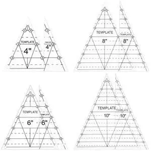 8 Pcs Tall Triangle Ruler for Quilting 4 6 8 10 Inch Acrylic Template Rulers Quilting Sewing Layer Cake Patchwork Supplies for Cutting Pattern DIY Craft (Clear) 8 Pcs Tall Triangle Ruler for Quilting 4 6 8 10 Inch Acrylic Template Rulers Quilting Sewing Layer Cake Patchwork Supplies for Cutting Pattern DIY Craft (Clear)