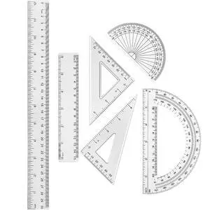 1 Set Plastic Clear Math Set Includes Protractor Triangle Rulers 12 Inch 6 Inch Straight Geometry Math Transparent Ruler Measuring Tool for School Office Home Supplies(Clear) 1 Set Plastic Clear Math Set Includes Protractor Triangle Rulers 12 Inch 6 Inch Straight Geometry Math Transparent Ruler Measuring Tool for School Office Home Supplies(Clear)