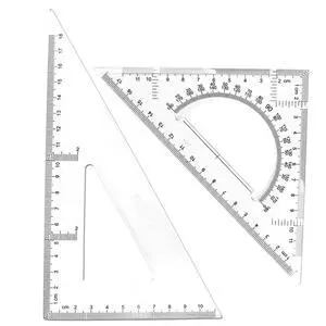 Triangle Ruler Square Set, 30/60 and 45/90 Degrees, Set of 2 Triangle Ruler Square Set, 30/60 and 45/90 Degrees, Set of 2