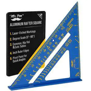 Rafter Square, 7 Inch, Blue, Aluminum Alloy, 7 Inch Rafter Square, 7 Inch, Blue, Aluminum Alloy, 7 Inch
