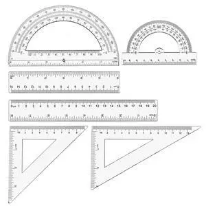 6 Pcs Geometry Set Transparent Plastic Clear Ruler Drafting Kit Includes Protractor Straight Ruler Triangle Rulers Clear Measuring Tools for Office Home Supplie 6 Pcs Geometry Set Transparent Plastic Clear Ruler Drafting Kit Includes Protractor Straight Ruler Triangle Rulers Clear Measuring Tools for Office Home Supplie