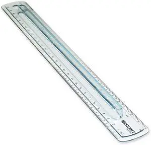 Finger Grip Ruler, Back-to-School, Smoke Gray, School Supplies, Classroom Supplies, 12-Inch Finger Grip Ruler, Back-to-School, Smoke Gray, School Supplies, Classroom Supplies, 12-Inch