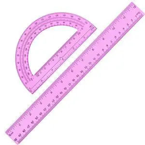 2 Pcs 12 Inch Clear Ruler and 6 Inch Plastic Protractor Set, Dual Scale Inch/Cm Math Geometry Measuring Tools for Back to School Students Teachers Classroom Office Drafting Use(Pink) 2 Pcs 12 Inch Clear Ruler and 6 Inch Plastic Protractor Set, Dual Scale Inch/Cm Math Geometry Measuring Tools for Back to School Students Teachers Classroom Office Drafting Use(Pink)