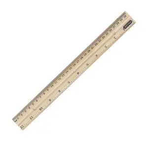 12 in Wooden Ruler, Inch & Metric (30 cm) 12 in Wooden Ruler, Inch & Metric (30 cm)