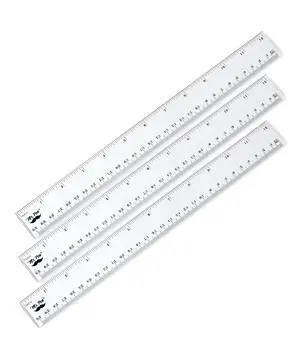 Plastic Rulers, 12 Inch, 3 Pack, Easy-to-Read Markings Plastic Rulers, 12 Inch, 3 Pack, Easy-to-Read Markings