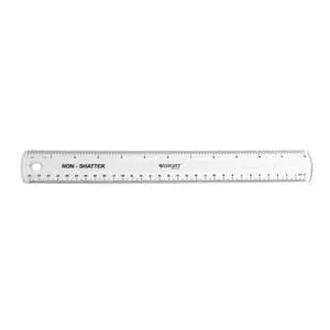Shatterproof Ruler, Design with Easy-to-Read Markings, Back-to-Classroom, 12-Inch Shatterproof Ruler, Design with Easy-to-Read Markings, Back-to-Classroom, 12-Inch
