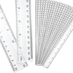 20 Pack 12 Inch Clear Plastic Rulers Bulk, Easy-to-Read Straight Edge Rulers with Inches and Metric for Office, Back to School Supplies 20 Pack 12 Inch Clear Plastic Rulers Bulk, Easy-to-Read Straight Edge Rulers with Inches and Metric for Office, Back to School Supplies