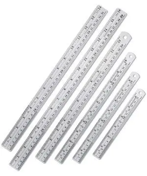 Metal Straight Edge Ruler, 6 pcs, 6", 8", 10", 12", 14", 16" Metal Straight Edge Ruler, 6 pcs, 6", 8", 10", 12", 14", 16"