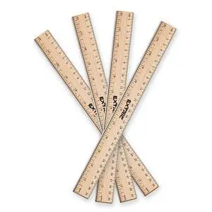 Ruler 12 Inch Wooden Ruler with Metal Edge for Kids 4 Pack Ruler 12 Inch Wooden Ruler with Metal Edge for Kids 4 Pack