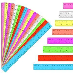 16 Pack Clear Plastic Rulers 12 inch, Ruler Bulk for Classroom and Office 16 Pack Clear Plastic Rulers 12 inch, Ruler Bulk for Classroom and Office