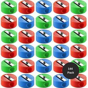 Mini Pencil Sharpeners (144-Pack) Pocket Handheld Colored Pencil Sharpeners Mini Pencil Sharpeners (144-Pack) Pocket Handheld Colored Pencil Sharpeners
