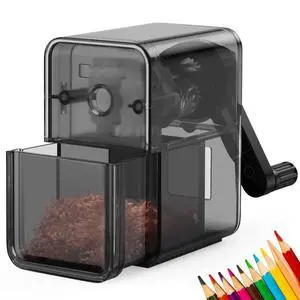 Pencil Sharpener Black, Manual Pencil Sharpener with Stronger Helical Blade to Fast Sharpen for Kids, School, Classroom, Home, Artists, Ideal for No.2/Colored/Art Pencils Pencil Sharpener Black, Manual Pencil Sharpener with Stronger Helical Blade to Fast Sharpen for Kids, School, Classroom, Home, Artists, Ideal for No.2/Colored/Art Pencils