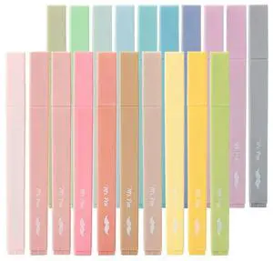 Aesthetic Highlighters No Bleed, 20 Pack, Pastel Colors | Chisel Tip, Cute Highlighters Assorted Colors for Journaling, Highlighting, Underlining, Fast Dry, Back to School Supplies Aesthetic Highlighters No Bleed, 20 Pack, Pastel Colors | Chisel Tip, Cute Highlighters Assorted Colors for Journaling, Highlighting, Underlining, Fast Dry, Back to School Supplies