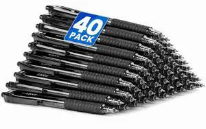 40 Pack Bulk Pens Ballpoint, Smooth Writing Pens with Soft Grip 40 Pack Bulk Pens Ballpoint, Smooth Writing Pens with Soft Grip