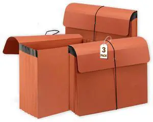 3 Packs Expanding File Pockets with Flap,Heavy Duty Expandable Folder Bag,Expanding File Folder, Elastic Cord Closure,Accordion File Organizer for Office,School,Home,Letter Size Kraft 3 Packs Expanding File Pockets with Flap,Heavy Duty Expandable Folder Bag,Expanding File Folder, Elastic Cord Closure,Accordion File Organizer for Office,School,Home,Letter Size Kraft