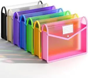 Plastic Expanding File Folder, Transparent Envelopes with Snap Closure Plastic Expanding File Folder, Transparent Envelopes with Snap Closure