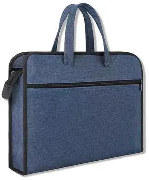 Zipper Document Pouch with Handle Waterproof Portable Zipper File Bags for Carrying Paper Files Books File Document Bag (Blue) Zipper Document Pouch with Handle Waterproof Portable Zipper File Bags for Carrying Paper Files Books File Document Bag (Blue)