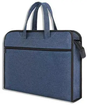 Document Bag with Handle Document Carrier Document Zippered Briefcase Document Pouch Brief Case for Women Men (Blue) Document Bag with Handle Document Carrier Document Zippered Briefcase Document Pouch Brief Case for Women Men (Blue)