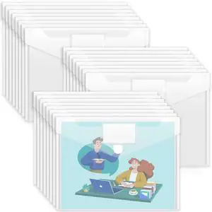 24 Pack Plastic Envelopes Poly Envelopes, Clear Document File Folders US Letter A4 Size File Envelopes with Label Pocket for School Home Work Office Organization, Clear 24 Pack Plastic Envelopes Poly Envelopes, Clear Document File Folders US Letter A4 Size File Envelopes with Label Pocket for School Home Work Office Organization, Clear