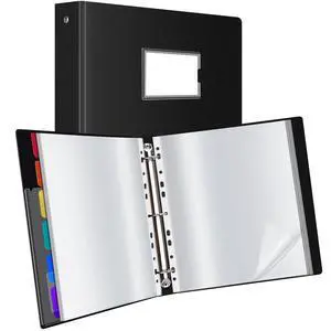 50-Pocket Binder with Plastic Sleeves for Letter/A4 Size 50-Pocket Binder with Plastic Sleeves for Letter/A4 Size