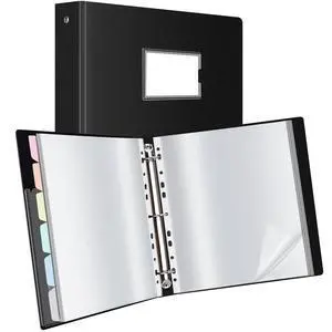 50-Pocket Binder with Plastic Sleeves, High-Capacity Organizer 50-Pocket Binder with Plastic Sleeves, High-Capacity Organizer