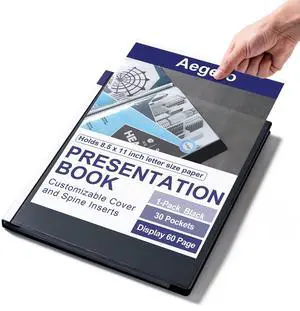 Binder with Plastic Sleeves 30-Pocket, Displays 60 Pages, 8.5"x11" Binder with Plastic Sleeves 30-Pocket, Displays 60 Pages, 8.5"x11"