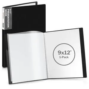 9x12 Presentation Binder, 24 Pockets, Displays 48 Pages, Aqua 9x12 Presentation Binder, 24 Pockets, Displays 48 Pages, Aqua