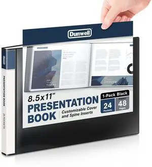 8.5x11 Portfolio Binder, Horizontal, 24 Pockets, Poly 8.5x11 Portfolio Binder, Horizontal, 24 Pockets, Poly