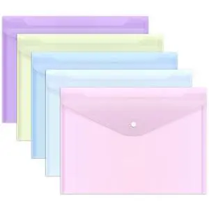 5pcs Plastic Envelopes Folders, Plastic Poly Folders for Documents, File Folders with Snap Closure, A4 Size, Letter Size, for School and Office Supplies 5pcs Plastic Envelopes Folders, Plastic Poly Folders for Documents, File Folders with Snap Closure, A4 Size, Letter Size, for School and Office Supplies