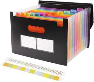 Accordion File Organizer, Expanding File Folder with 12 Pockets Accordion File Organizer, Expanding File Folder with 12 Pockets