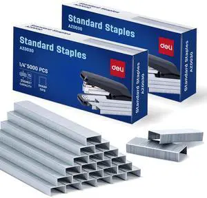 Staples, 10000 Staples, 1/4'' Length, 210/Strip, 2 Boxes of 5000 Each Staples, 10000 Staples, 1/4'' Length, 210/Strip, 2 Boxes of 5000 Each