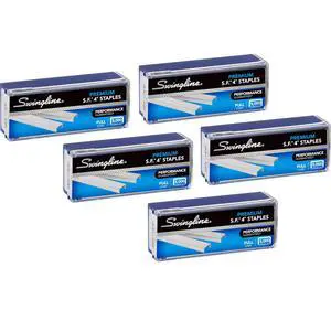 Staples, 5 Pack, S.F. 4, Premium, 1/4" Length, 210/Strip, 5000/Box (35481) Staples, 5 Pack, S.F. 4, Premium, 1/4" Length, 210/Strip, 5000/Box (35481)