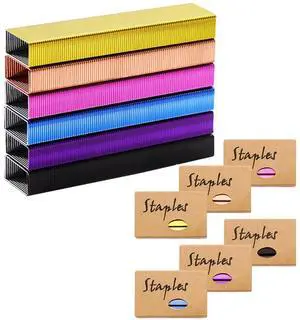 6000 Colored Staples Colorful 26/6 Standard Staple for Desk Manual Stapler Refill, 1000 Per Color, for Office Supplies Accessories (Colorful) 6000 Colored Staples Colorful 26/6 Standard Staple for Desk Manual Stapler Refill, 1000 Per Color, for Office Supplies Accessories (Colorful)