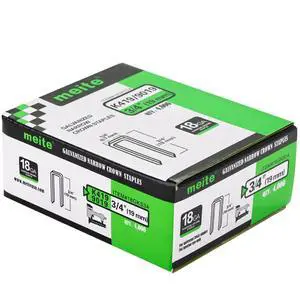 18 Gauge 1/4-Inch Narrow Crown Staples, 3/4-Inch Length Heavy Duty Galvanized Upholstery Staples for Electric or Pneumatic Narrow Crown Staple Guns (4,000 PCS) 18 Gauge 1/4-Inch Narrow Crown Staples, 3/4-Inch Length Heavy Duty Galvanized Upholstery Staples for Electric or Pneumatic Narrow Crown Staple Guns (4,000 PCS)