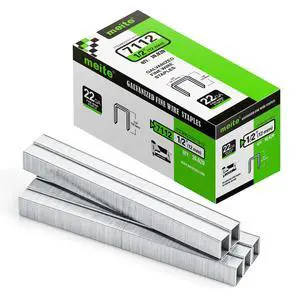 22 Gauge 71 Series 3/8-Inch Crown 1/2" Leg Length Galvanized Upholstery Staples for Fine Wire Staplers 10,020 PCS/Box (1 Box) 22 Gauge 71 Series 3/8-Inch Crown 1/2" Leg Length Galvanized Upholstery Staples for Fine Wire Staplers 10,020 PCS/Box (1 Box)