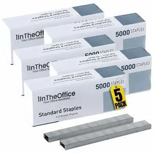 Standard Staples - 1/4" Leg Length, 5,000 Staples/Pack, 5 Pack Standard Staples - 1/4" Leg Length, 5,000 Staples/Pack, 5 Pack