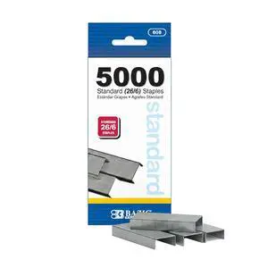 Staples Standard (26/6) 5000/Pack, Stapler Refill Standard Size Staple, Silver Colors, 1-Pack Staples Standard (26/6) 5000/Pack, Stapler Refill Standard Size Staple, Silver Colors, 1-Pack