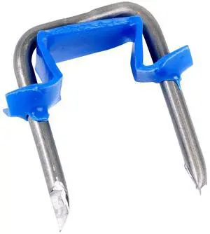 MSI-200JT Insulated Metal Staple, ½, Secures: NM Electrical Cable, BX, MC, AC, and UF Cable, 200 Pack, Blue MSI-200JT Insulated Metal Staple, ½, Secures: NM Electrical Cable, BX, MC, AC, and UF Cable, 200 Pack, Blue